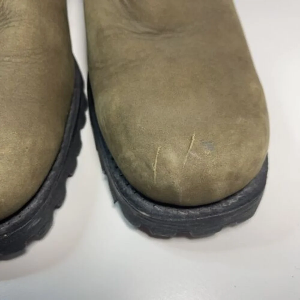 Authentic Durango Boots 7‎ Olive Green Lug Zipper Mens Size 12 D Work Boots